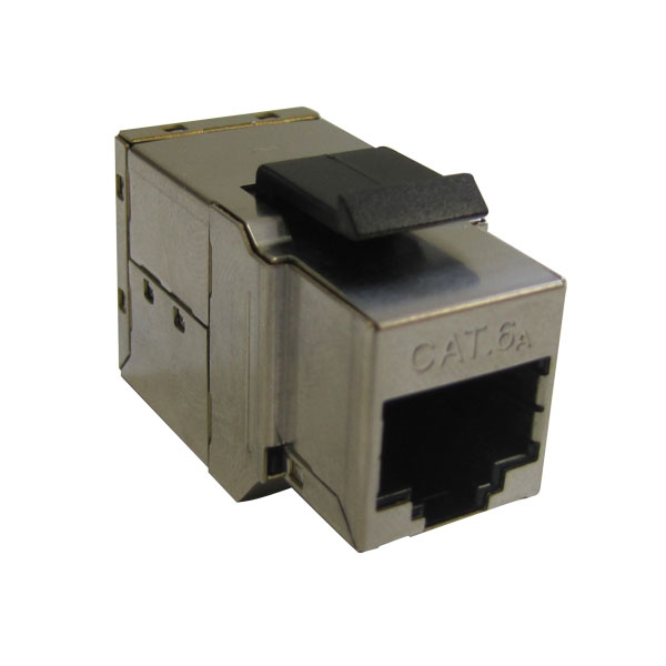 Socamont - Traversée de cloison RJ45 femelle-femelle CAT6A FTP blindée accroche Keystone (réf. 71496) - photo 1