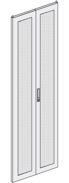 Socamont - Porte double avant - arrière ventilée, Hauteur : 47U, Largeur baie : 800 (réf. 71105) - photo 2