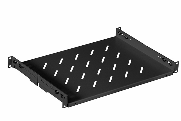 Socamont - Tablette Fixe - Pour Baie Prof.600 mm - Charge : 60Kg - 1U - Prof.350mm - Noire (réf. 71137) - photo 2