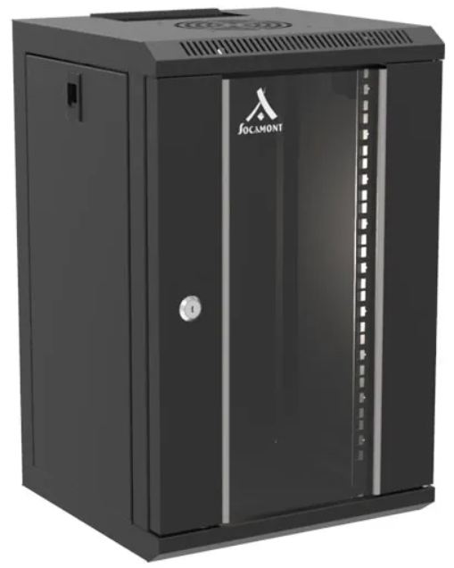 Socamont - Coffret Réseau - 10'' - 9U - H485xL310xP300 - Noir - Monté - Porte Verre (réf. 71656) - photo 2