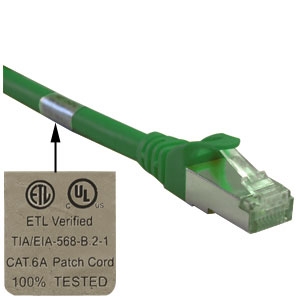 Socamont - Cordon Rj 45 Cat 6A Sftp 100 Ohms Lsoh, Longueur : 0,5 M, Couleur : Vert (réf. REFFAB103431)
