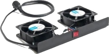 Ekivalan - Unité de ventilation sous toit pour Coffret CEEF, CEEA - 2 Ventilateurs - Noire (réf. BEACCFANTHMECO2BL) - photo 1
