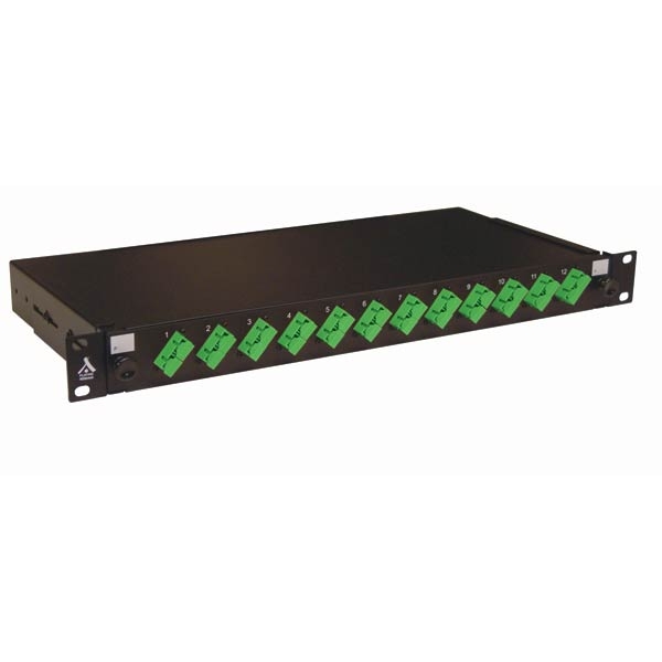 Socamont - Tiroir optique 19'' avec 12 SC APC duplex incliné monomode vert/ kit management (réf. 88708) - photo 1