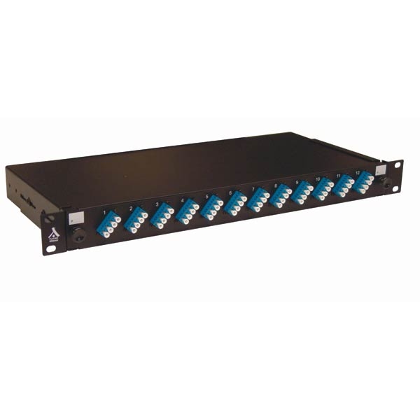 Socamont - Tiroir optique 19'' avec 12 LC quad monomode bleu/ kit management (réf. 88907) - photo 1