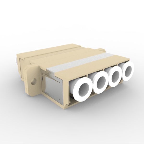 Socamont - Traversée de cloison optique LC multimode OM1 62,5/125 OM2 50/125 (beige), Type : Quad (réf. 87544) - photo 1