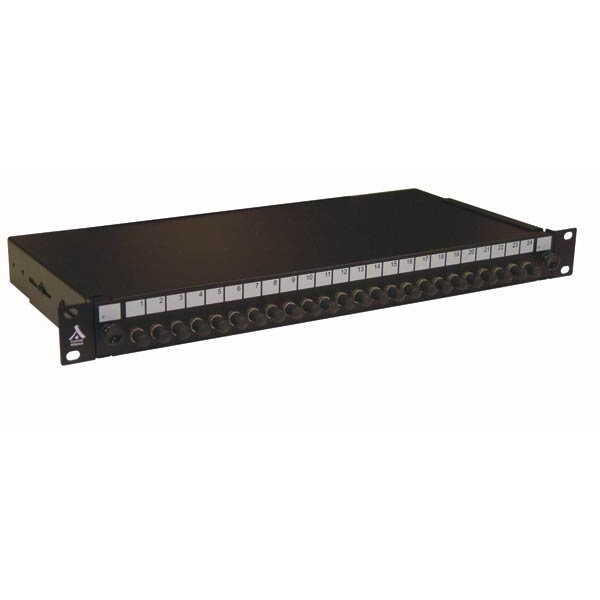 Socamont - Tiroir optique 19'' avec 24 ST simplex multimode OM1 62,5/125 OM2 OM3 OM4 50/125 noir / kit management (réf. 88803) - photo 1