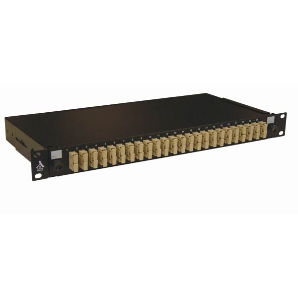 Socamont - Tiroir optique 19'' avec 24 SC duplex multimode OM1 62,5/125 OM2 50/125 beige / kit management (réf. 88810) - photo 1
