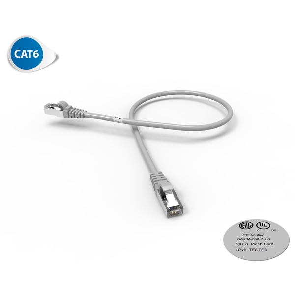 Cordon RJ45 - Catégorie 6 F-UTP - LSOH - 0,50M - Gris - photo 1