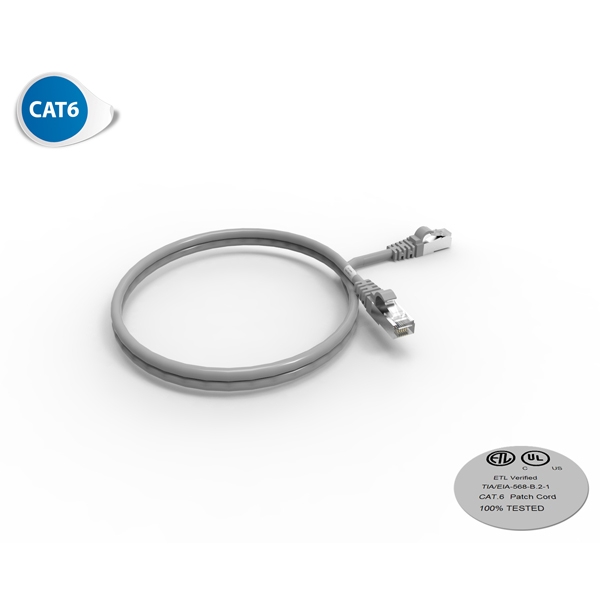 Cordon RJ45 - Catégorie 6 F-UTP - LSOH - 1M - Gris - photo 1
