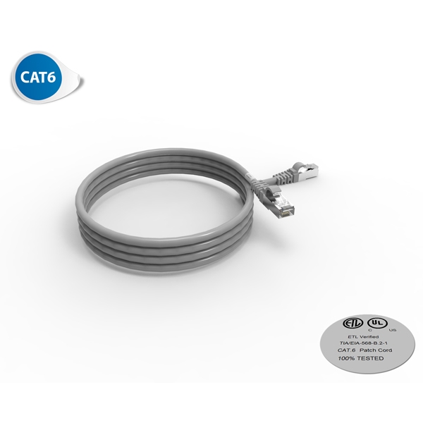 Cordon RJ45 - Catégorie 6 F-UTP - LSOH - 2M - Gris - photo 1