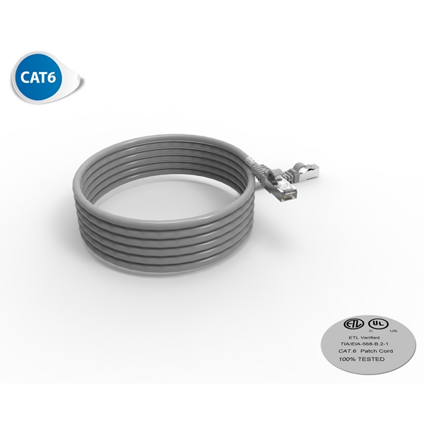 Cordon RJ45 - Catégorie 6 F-UTP - LSOH - 3M - Gris - photo 1