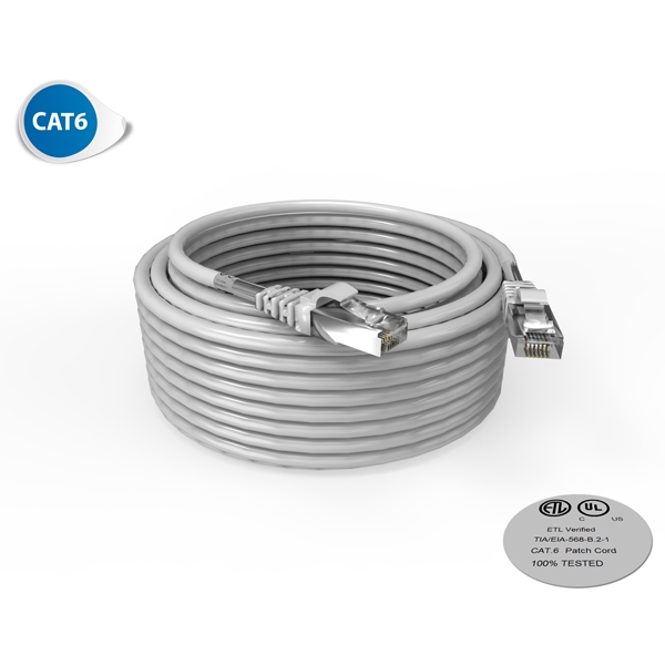 Cordon RJ45 - Catégorie 6 F-UTP - LSOH - 10M - Gris - photo 1