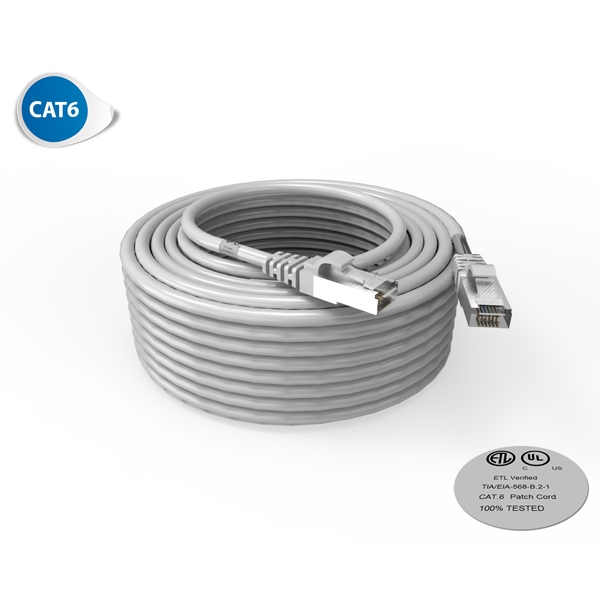 Cordon RJ45 - Catégorie 6 F-UTP - LSOH - 20M - Gris - photo 1
