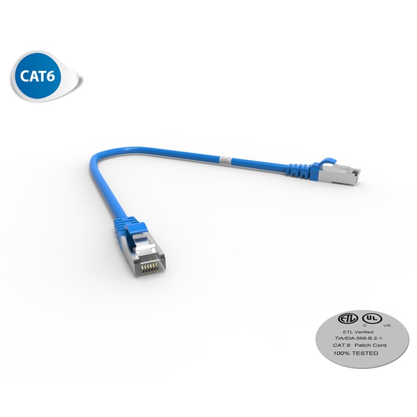 Cordon RJ45 - Catégorie 6 F-UTP - LSOH - 0,30M - Bleu - photo 1