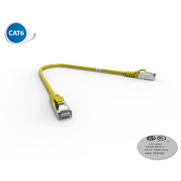 Cordon RJ45 - Catégorie 6 F-UTP - LSOH - 0,30M - Jaune - photo 1