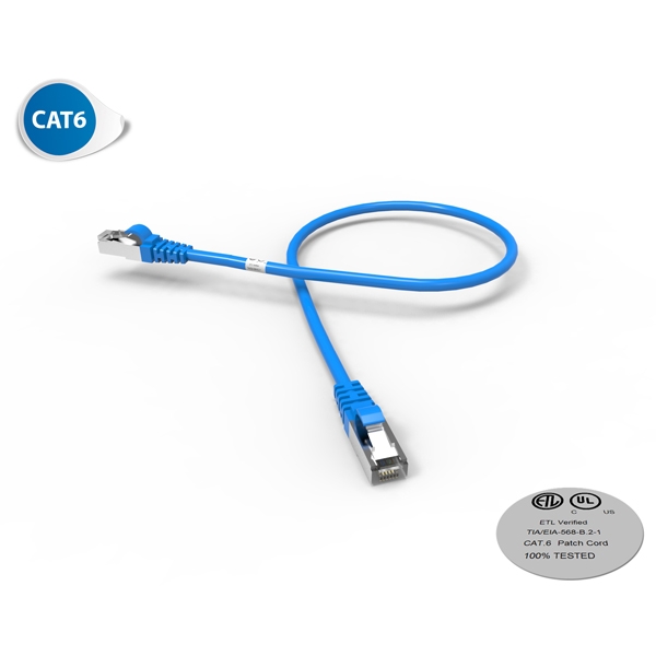 Cordon RJ45 - Catégorie 6 F-UTP - LSOH - 0,50M - Bleu - photo 1