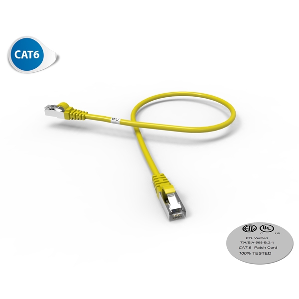 Cordon RJ45 - Catégorie 6 F-UTP - LSOH - 0,50M - Jaune - photo 1