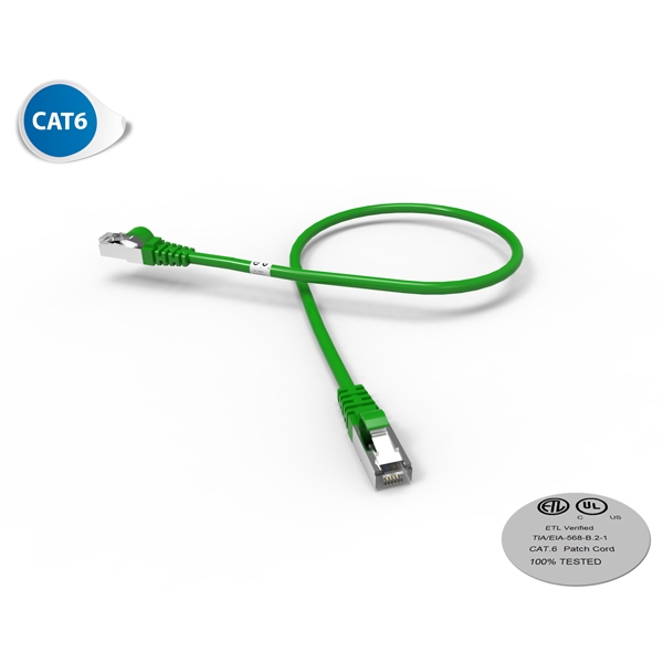 Cordon RJ45 - Catégorie 6 F-UTP - LSOH - 0,50M - Vert - photo 1