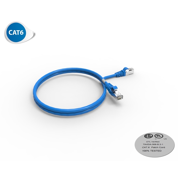 Cordon RJ45 - Catégorie 6 F-UTP - LSOH - 1M - Bleu - photo 1