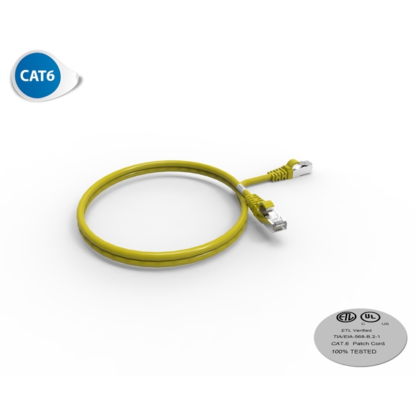 Cordon RJ45 - Catégorie 6 F-UTP - LSOH - 1M - Jaune - photo 1