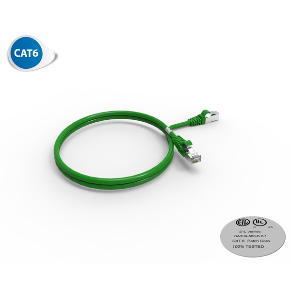 Cordon RJ45 - Catégorie 6 F-UTP - LSOH - 1M - Vert - photo 1