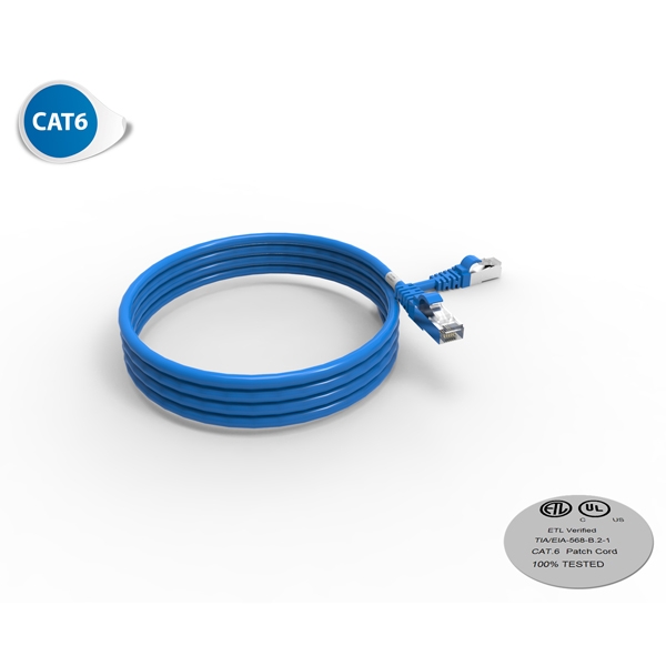 Cordon RJ45 - Catégorie 6 F-UTP - LSOH - 2M - Bleu - photo 1