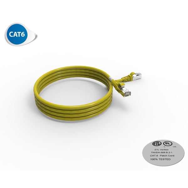 Cordon RJ45 - Catégorie 6 F-UTP - LSOH - 2M - Jaune - photo 1