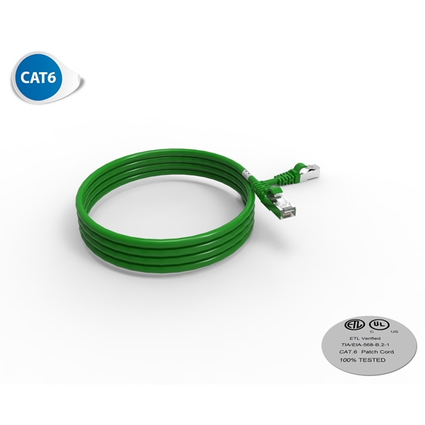 Cordon RJ45 - Catégorie 6 F-UTP - LSOH - 2M - Vert - photo 1