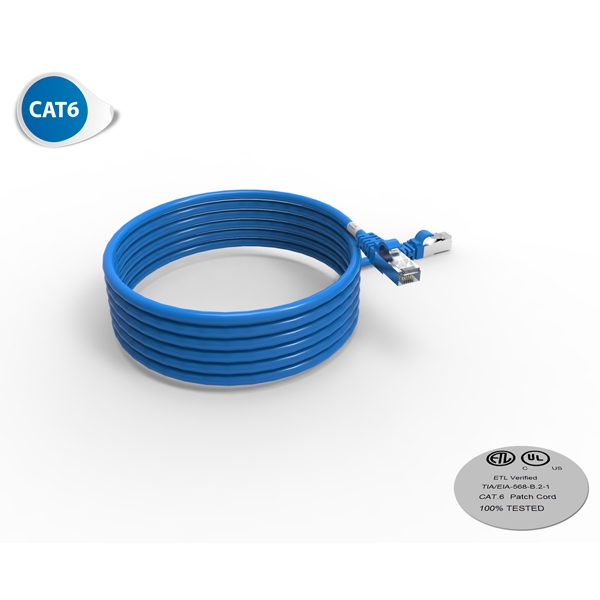 Cordon RJ45 - Catégorie 6 F-UTP - LSOH - 3M - Bleu - photo 1
