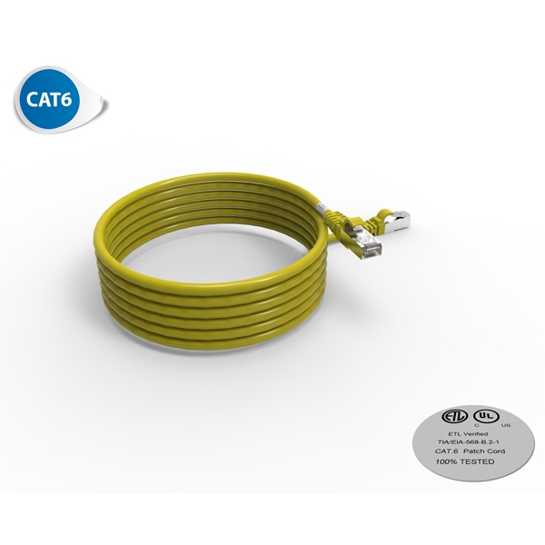 Cordon RJ45 - Catégorie 6 F-UTP - LSOH - 3M - Jaune - photo 1