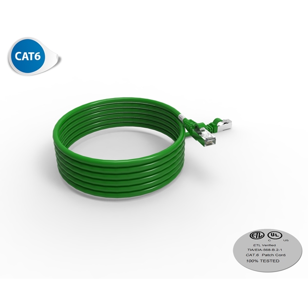 Cordon RJ45 - Catégorie 6 F-UTP - LSOH - 3M - Vert - photo 1