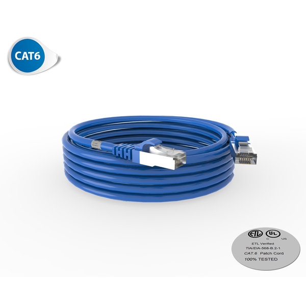 Cordon RJ45 - Catégorie 6 F-UTP - LSOH - 5M - Bleu - photo 1