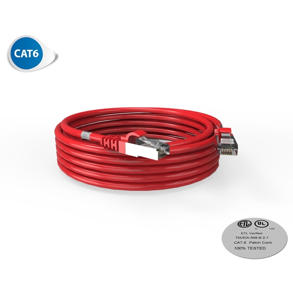 Cordon RJ45 - Catégorie 6 F-UTP - LSOH - 5M - Rouge - photo 1