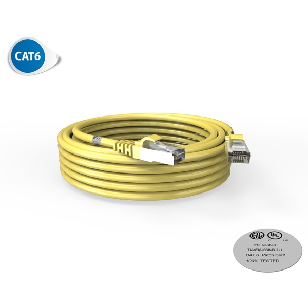 Cordon RJ45 - Catégorie 6 F-UTP - LSOH - 7M - Jaune - photo 1