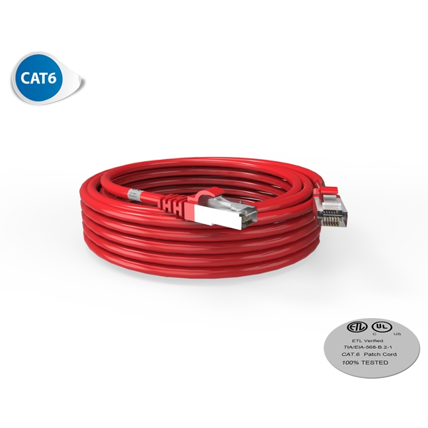 Cordon RJ45 - Catégorie 6 F-UTP - LSOH - 7M - Rouge - photo 1