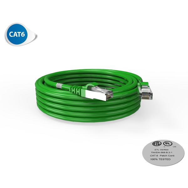 Cordon RJ45 - Catégorie 6 F-UTP - LSOH - 7M - Vert - photo 1