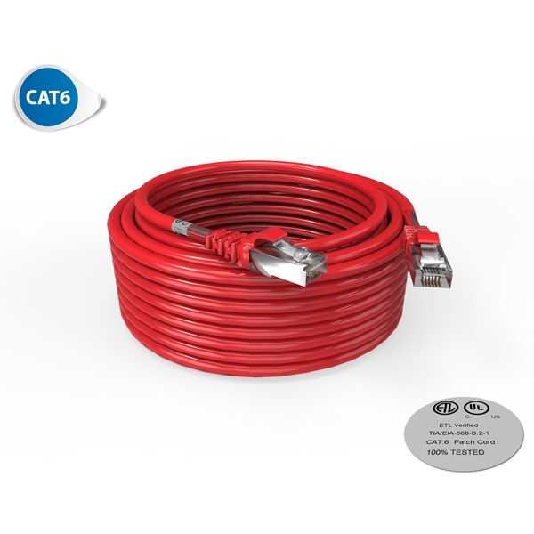 Cordon RJ45 - Catégorie 6 F-UTP - LSOH - 10M - Rouge - photo 1