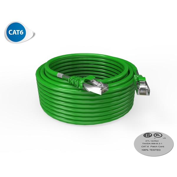 Cordon RJ45 - Catégorie 6 F-UTP - LSOH - 10M - Vert - photo 1