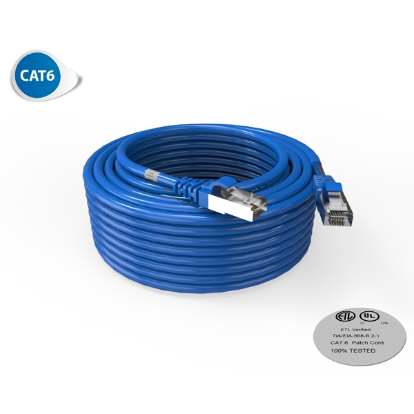 Cordon RJ45 - Catégorie 6 F-UTP - LSOH - 15M - Bleu - photo 1