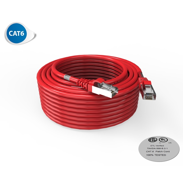 Cordon RJ45 - Catégorie 6 F-UTP - LSOH - 15M - Rouge - photo 1