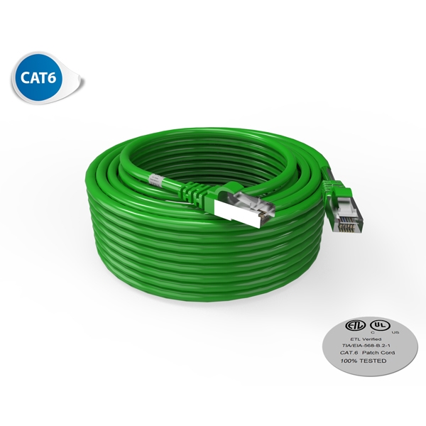 Cordon RJ45 - Catégorie 6 F-UTP - LSOH - 15M - Vert - photo 1