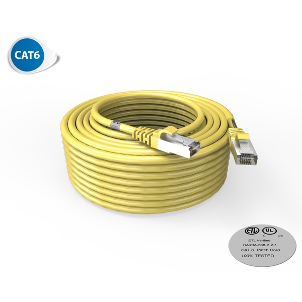 Cordon RJ45 - Catégorie 6 F-UTP - LSOH - 20M - Jaune - photo 1