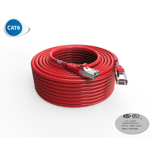 Cordon RJ45 - Catégorie 6 F-UTP - LSOH - 30M - Rouge - photo 1
