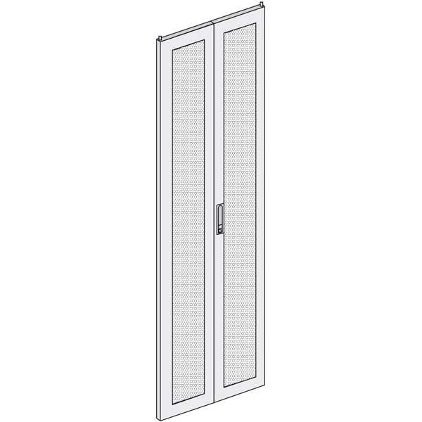 Socamont - Porte double avant - arrière ventilée, Hauteur : 47U, Largeur baie : 600 (réf. 71103) - photo 1