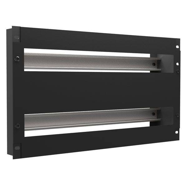 BANDEAU 6U DECAISSE AVEC 2 RAIL DIN POUR 48 MODULES - photo 1