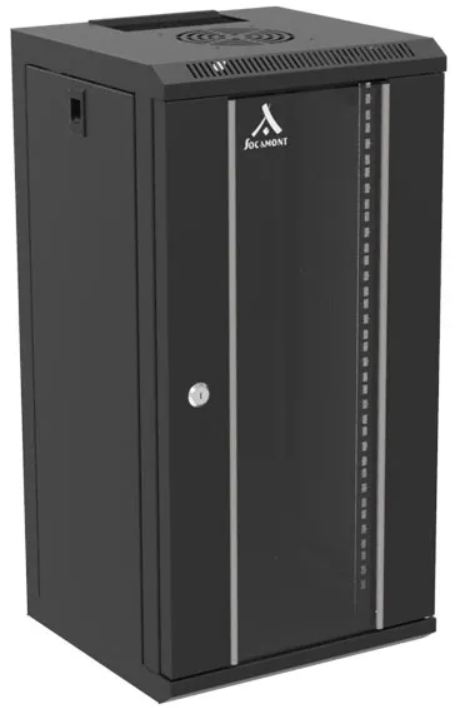 Socamont - Coffret Réseau - 10'' - 12U - H620xL310xP300 - Noir - Monté - Porte Verre (réf. 71717) - photo 1