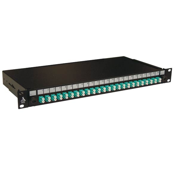 Socamont - Tiroir optique 19'' avec 24 LC duplex multimode OM3 50/125 OM4 50/125 aqua / kit management (réf. 88605) - photo 1