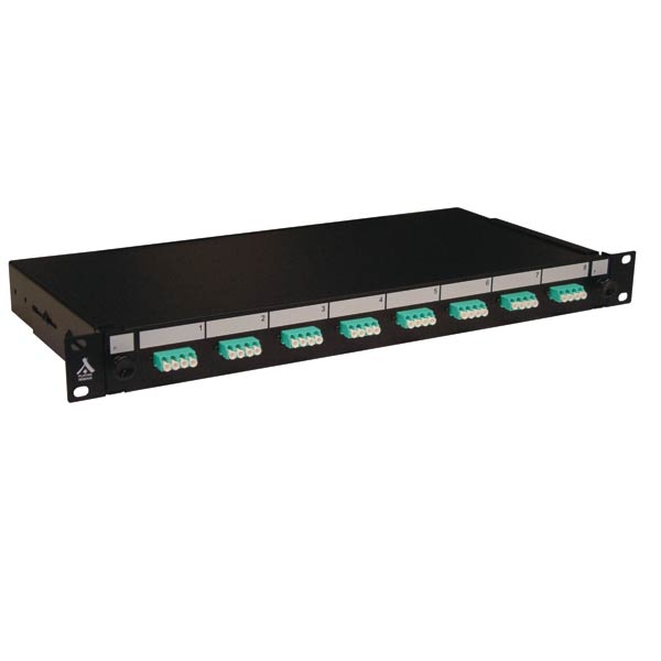 Socamont - Tiroir optique 19'' avec 8 LC quad multimode OM3 50/125 OM4 50/125 aqua / kit management (réf. 88611) - photo 1