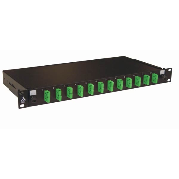 Socamont - Tiroir optique 19'' avec 12 SC APC duplex monomode vert/ kit management (réf. 88702) - photo 1