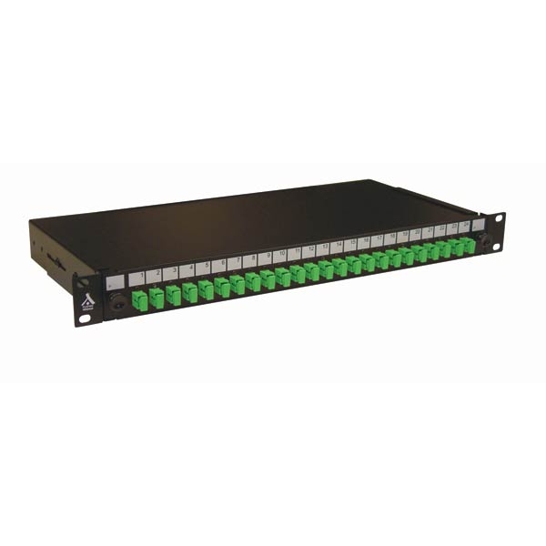 Socamont - Tiroir optique 19'' avec 24 SC APC simplex monomode vert/ kit management (réf. 88706) - photo 1